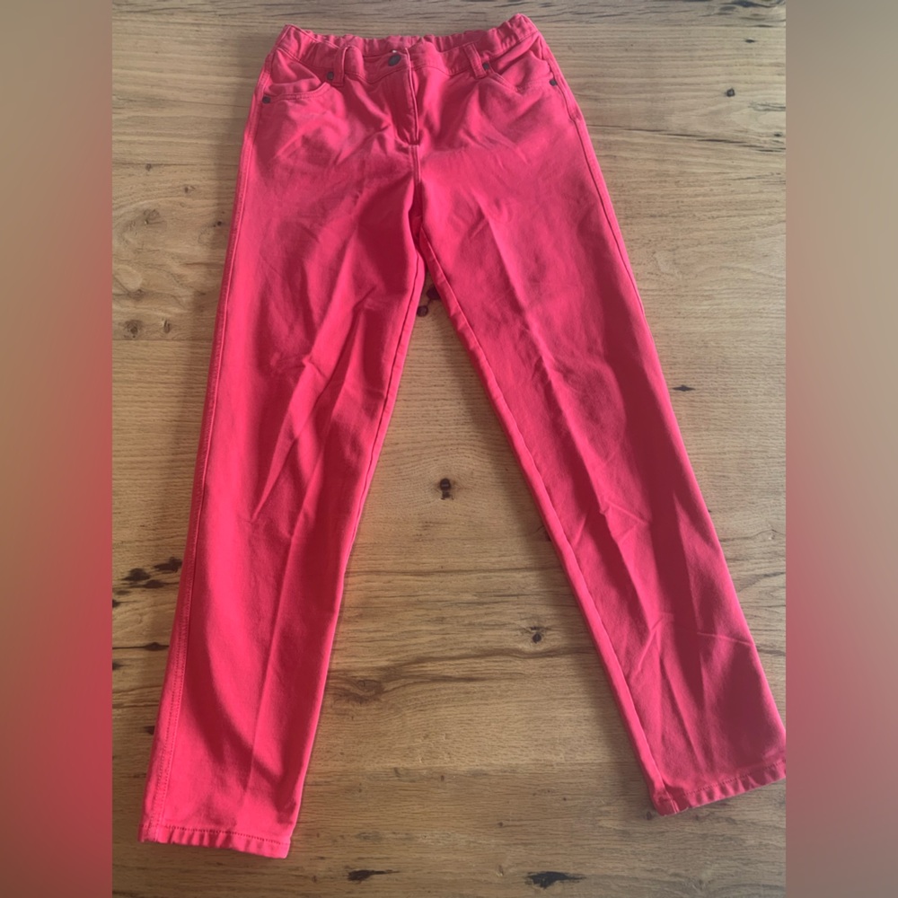 Hanna Andersson‎ Stretchy Soft Skinny Jeans Red/pink Girls 12 Preloved